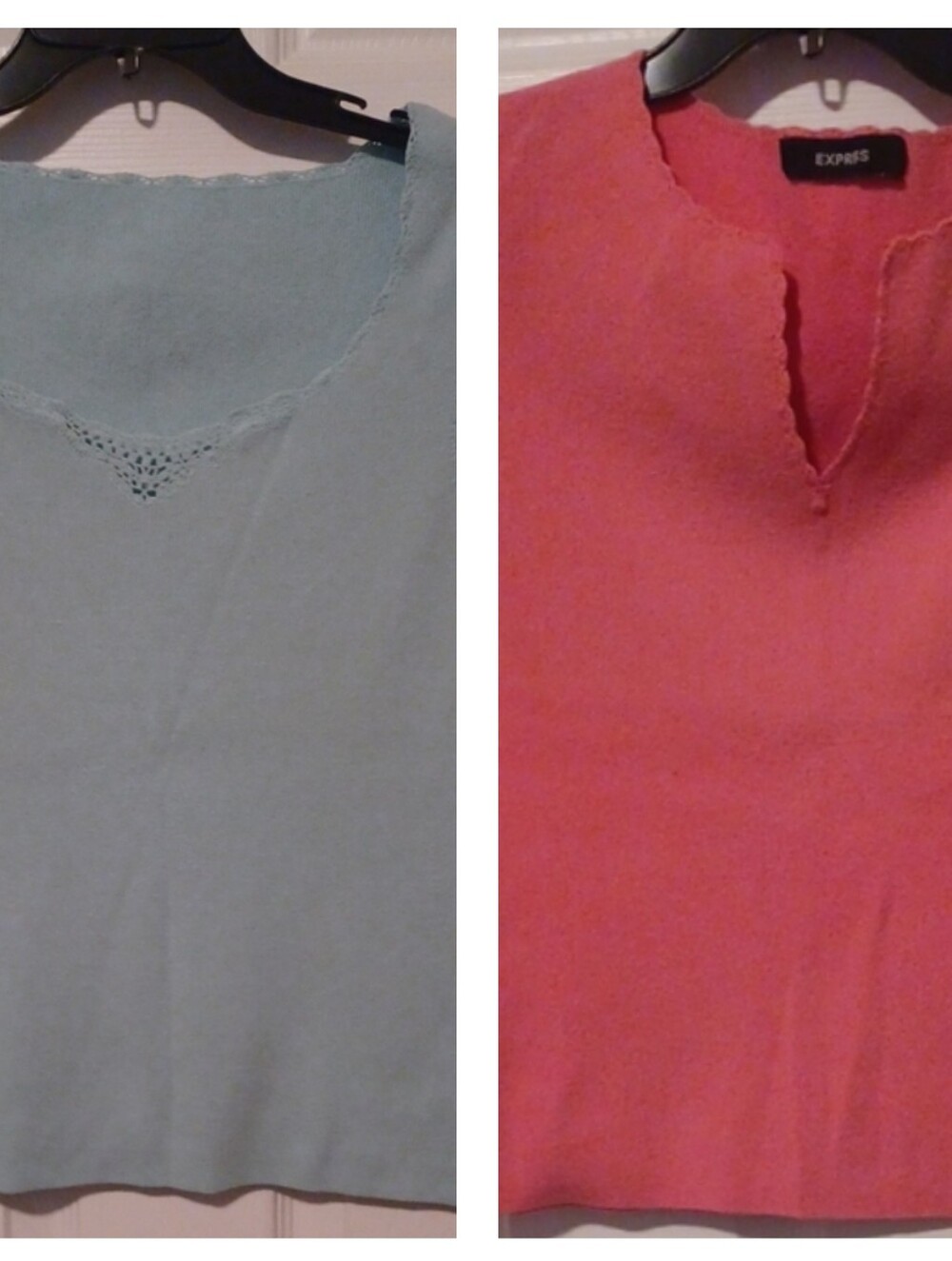 Express Women’s Sleeveless Knit Tank in Pink And One In Light Blue Size Medium